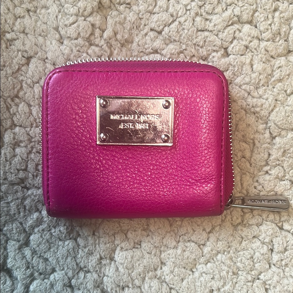 Michael Kors Fuchsia Leather Wallet